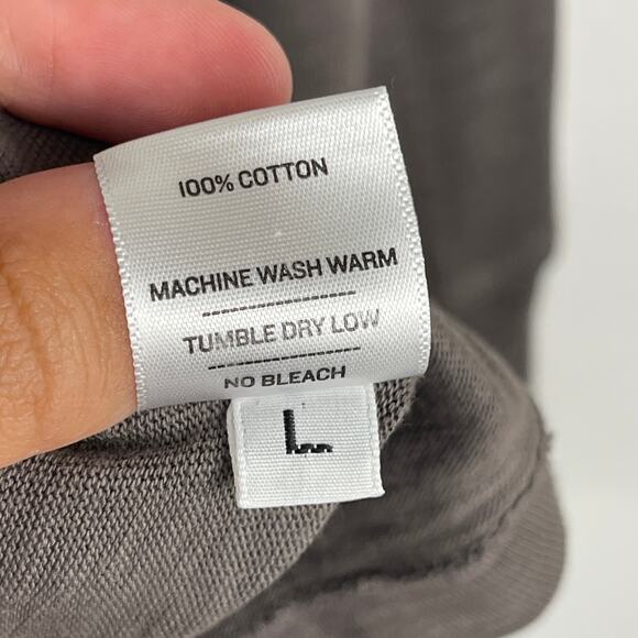 American Giant Brown Long Sleeve Heavyweight Cotton T Shirt Women's Large - Picture 6 of 8